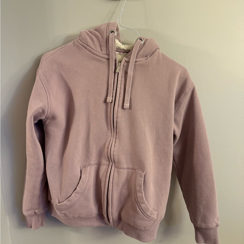 Fat Face Lilac Sherpa Lined Zip Hoodie Women’s Small